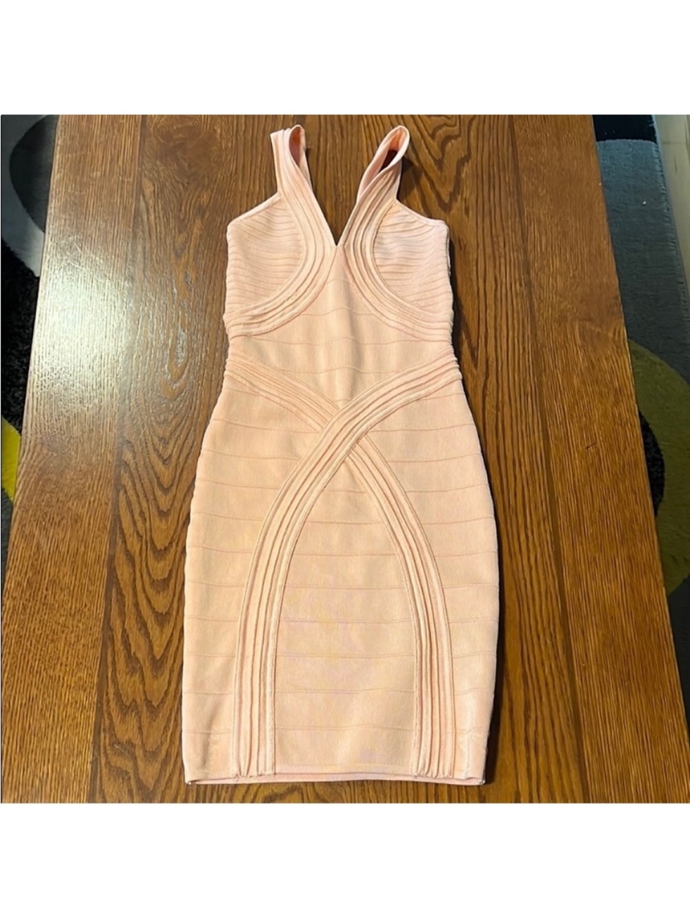 Guess • Women’s XS • Peachy Pink • Sleeveless Bodycon Bandage • Mini Dress - Picture 3 of 13